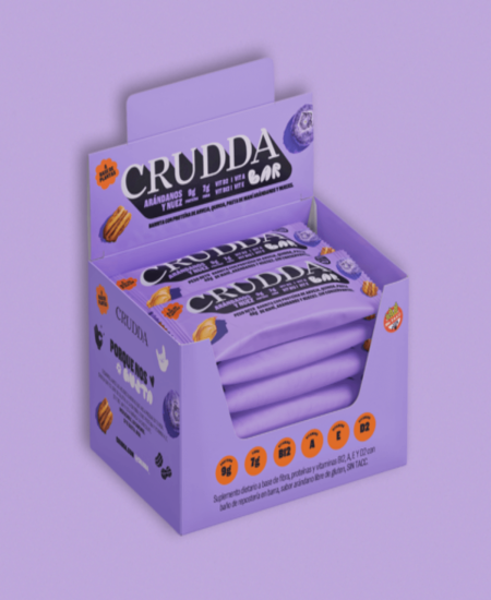 Caja x 10 Barras CRUDDA arándanos y nuez