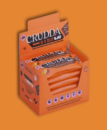 Caja x 10 Barra con proteína CRUDDA brownie